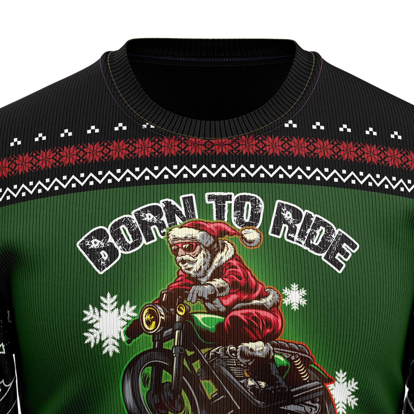 Santa Born To Ride TY210 Ugly Christmas Sweater