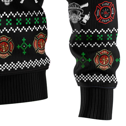 Santa Claus Firefighter G51110 Ugly Christmas Sweater
