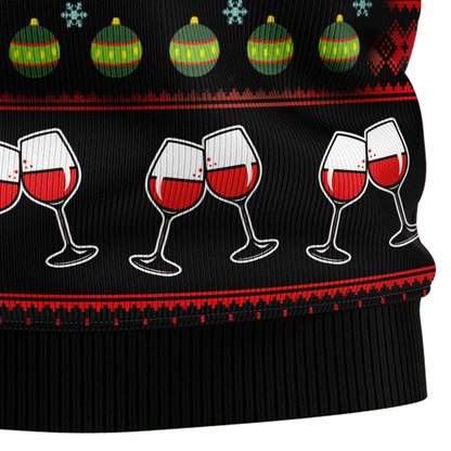 Red Wine Mama HT92801 Ugly Christmas Sweater