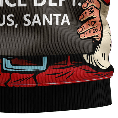 Santa Claus Arrested By North Pole Police G51014 Ugly Christmas Sweater