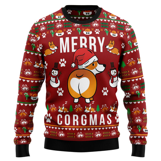 Funny Corgi Merry X-mas G51023 Ugly Christmas Sweater