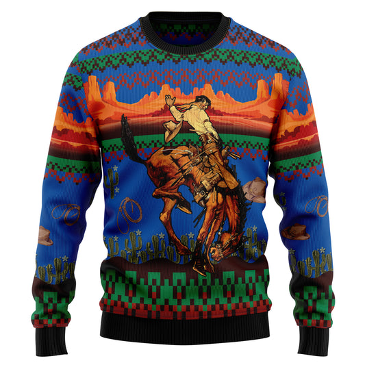 Cowboy Desert T510 Ugly Christmas Sweater