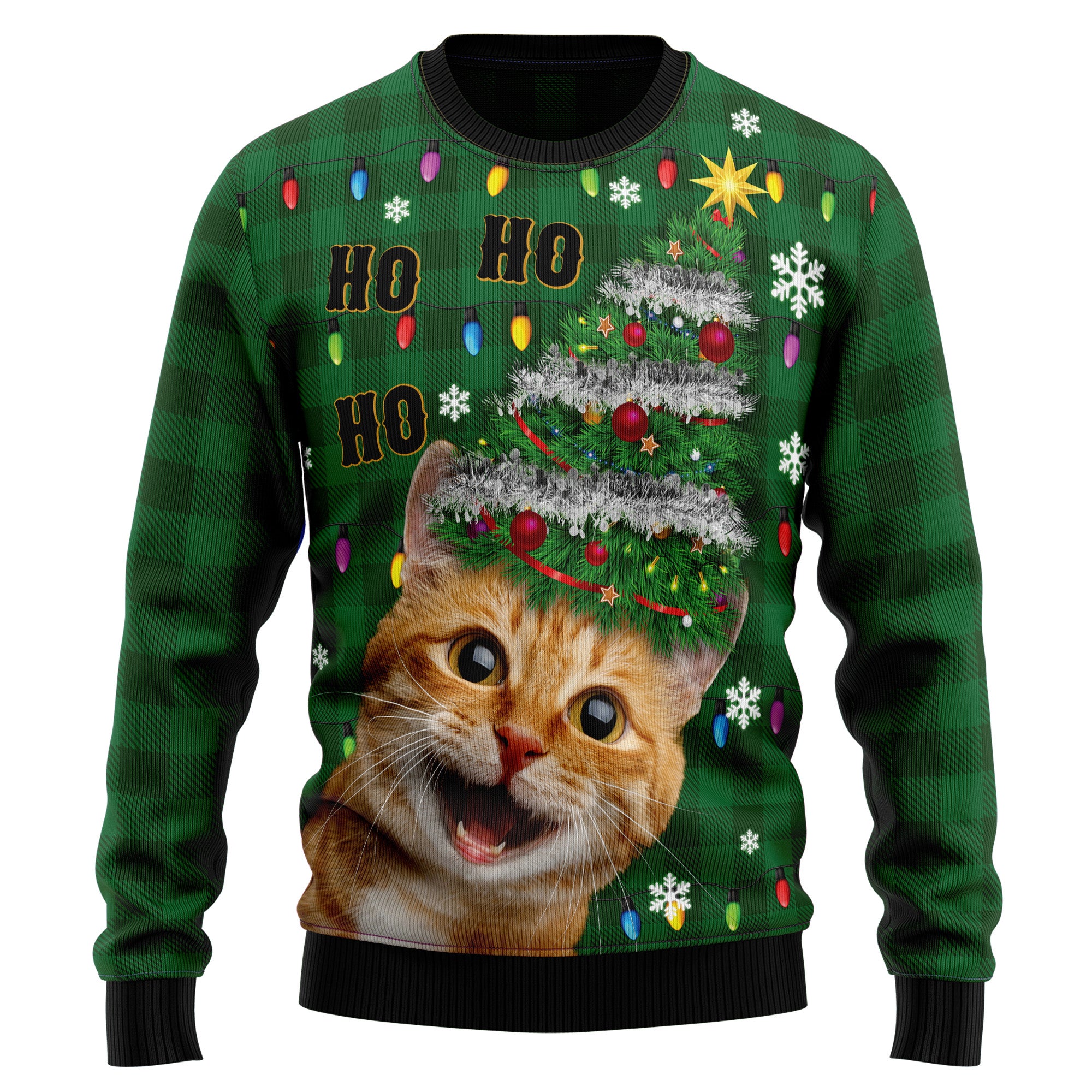 Cat ugly 2024 christmas sweater