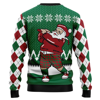 Golfer Santa G5925 Ugly Christmas Sweater
