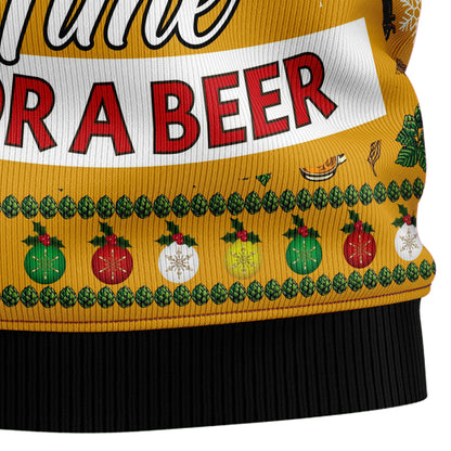 Christmas Most Wonderful Time For Beer HZ102604 Ugly Christmas Sweater