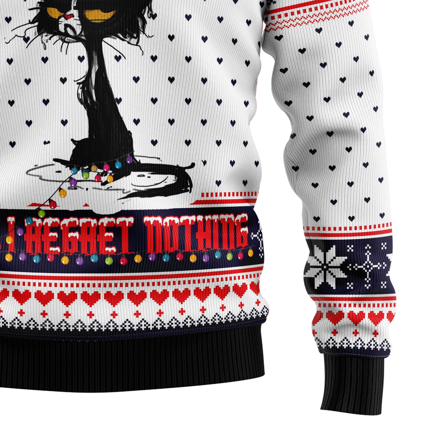 Naughty List Cat Meow G5119 Ugly Christmas Sweater