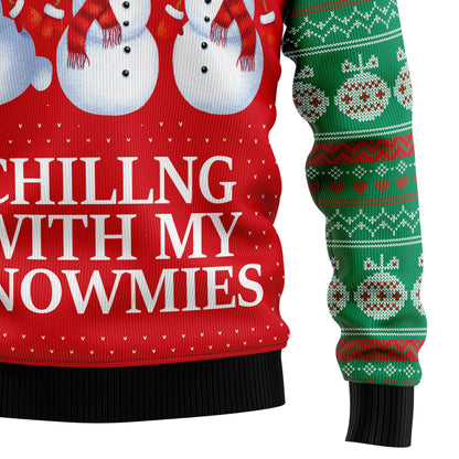 Chilling With My Snowmies G51016 Ugly Christmas Sweater