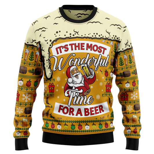 Christmas Most Wonderful Time For Beer HZ102604 Ugly Christmas Sweater
