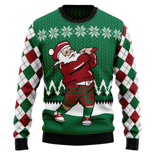Golfer Santa G5925 Ugly Christmas Sweater