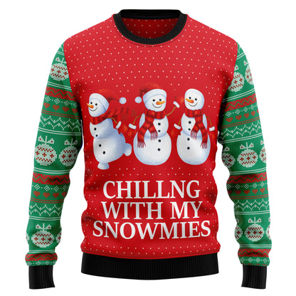 Chilling With My Snowmies G51016 Ugly Christmas Sweater