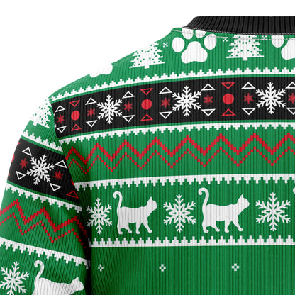 Meowy Black Cat TG5119 Ugly Christmas Sweater