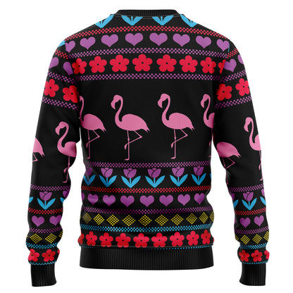 Flamingo Pink Christmas T2210 Ugly Christmas Sweater