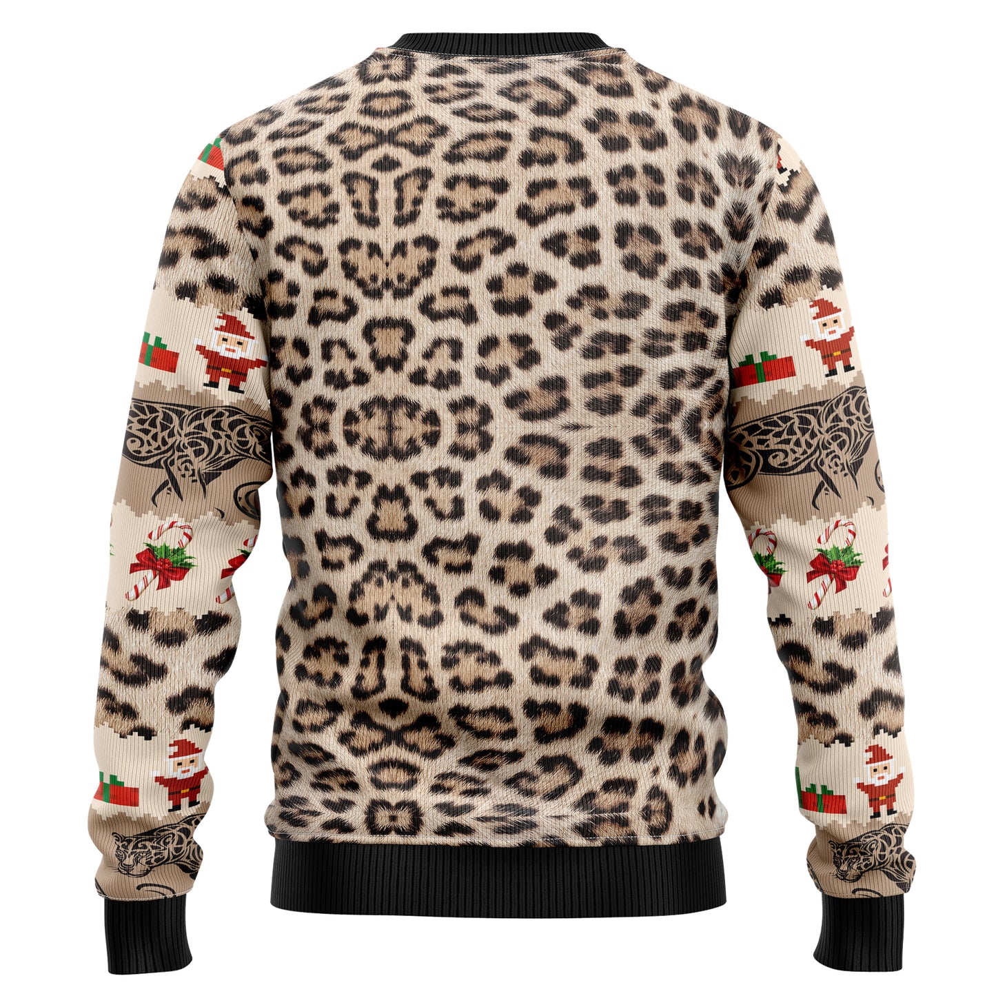 Leopard Cute Face T2210 Ugly Christmas Sweater