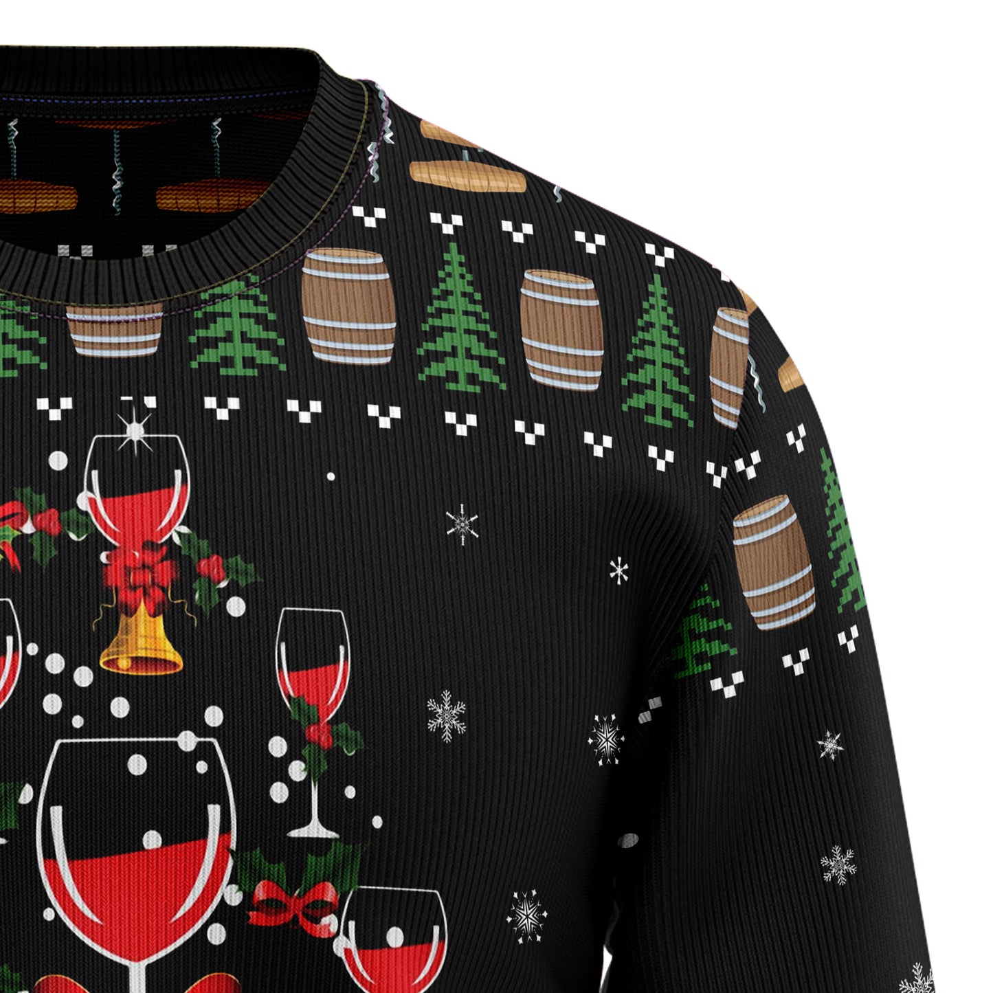Red Wine Christmas T110 Ugly Christmas Sweater