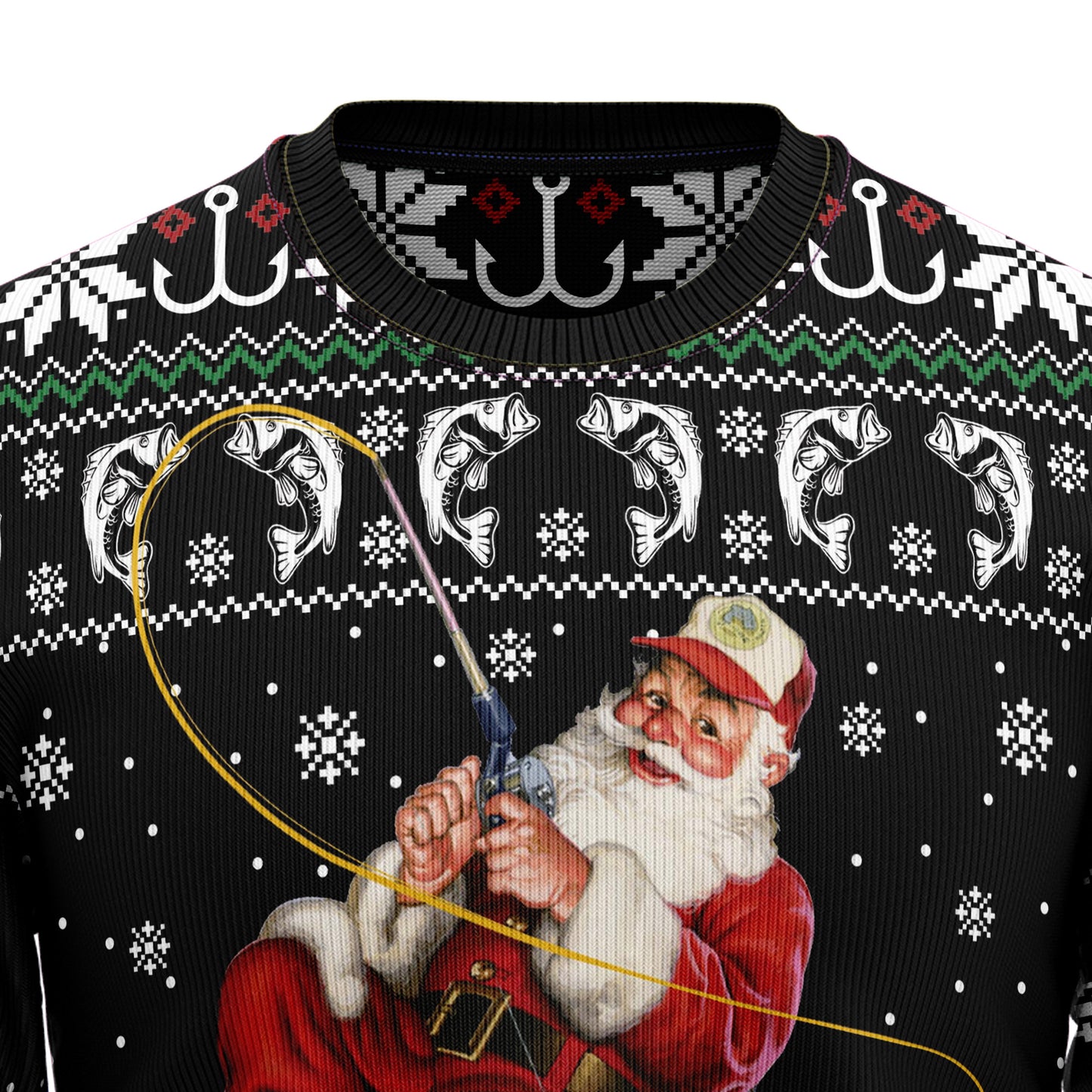 Santa Claus Fishing G51016 Ugly Christmas Sweater