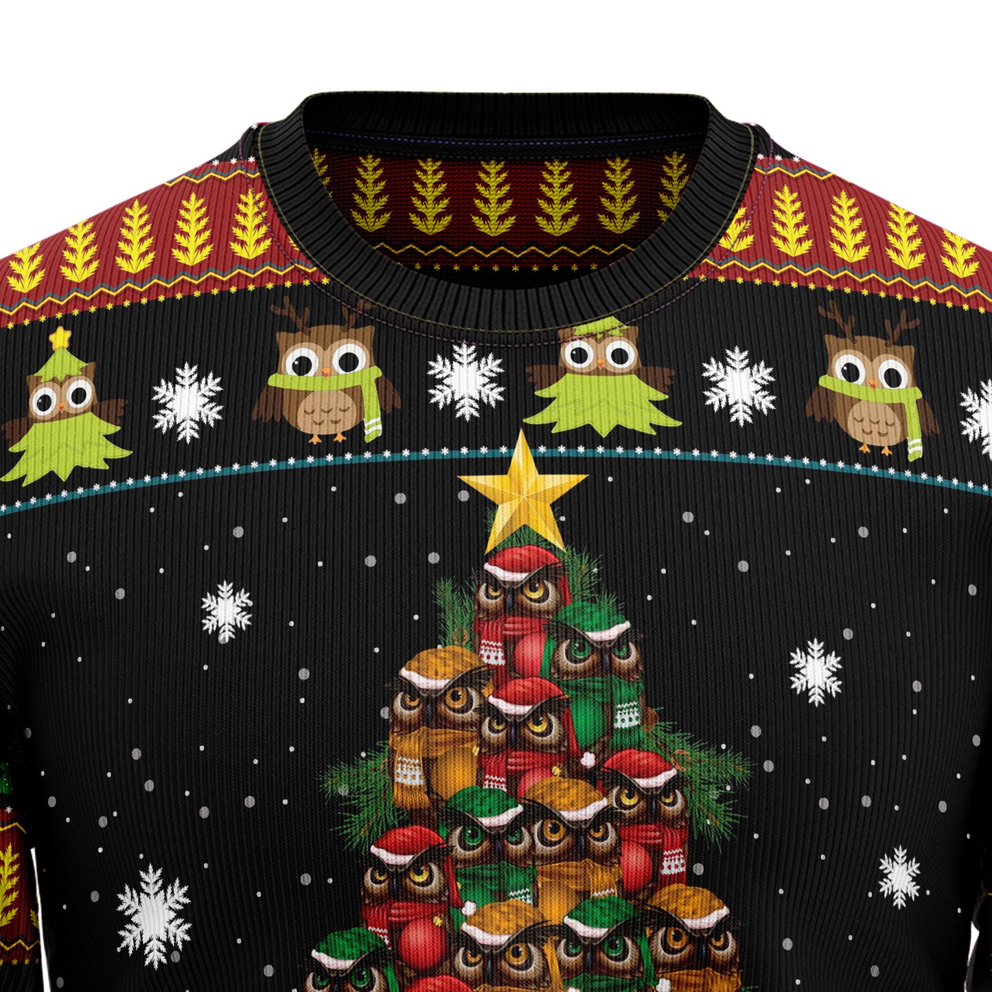 Owl Christmas Tree HZ102106 Ugly Christmas Sweater