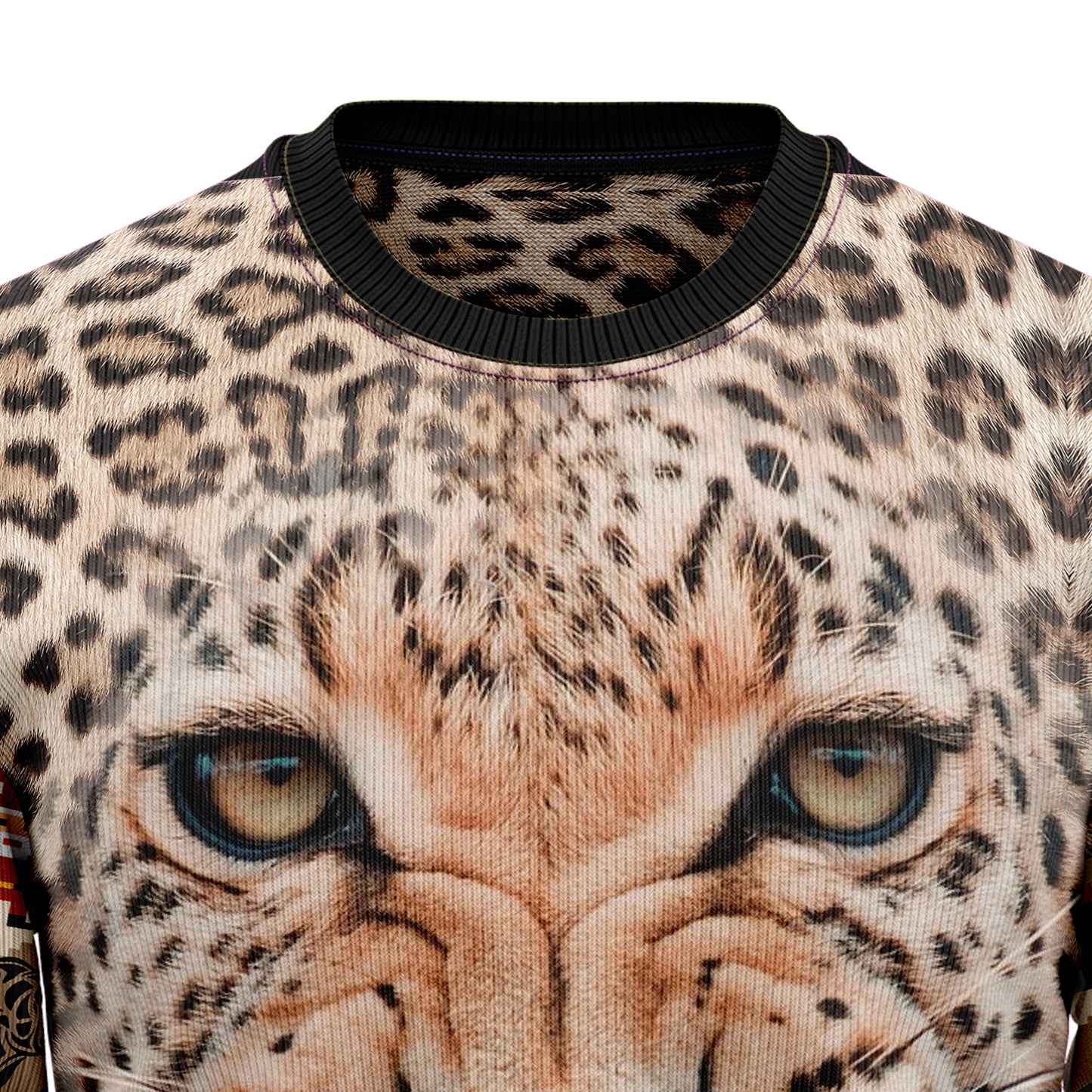 Leopard Cute Face T2210 Ugly Christmas Sweater