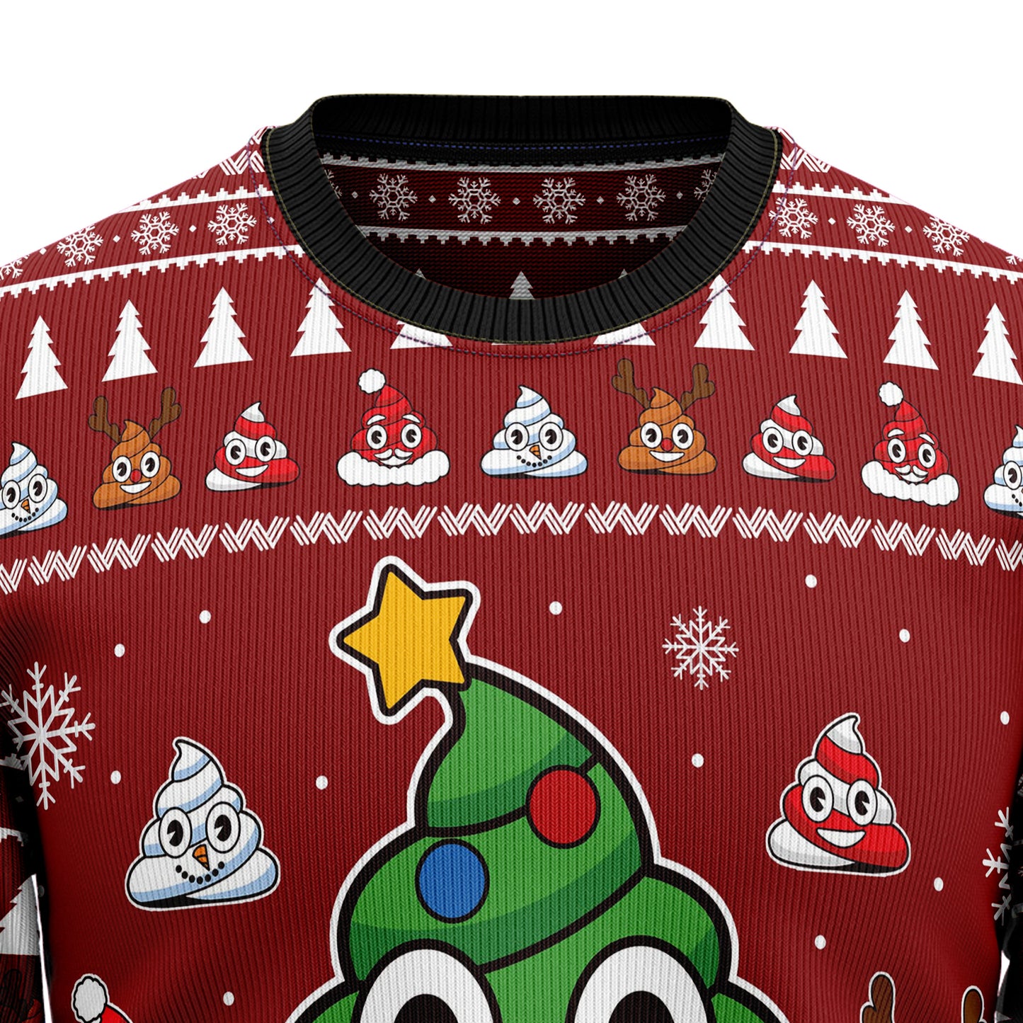 Poop Christmas Tree Emoji Funny HZ102104 Ugly Christmas Sweater