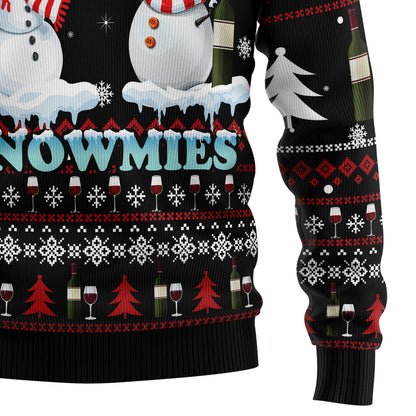 Wine Snowmies T0611 Ugly Christmas Sweater