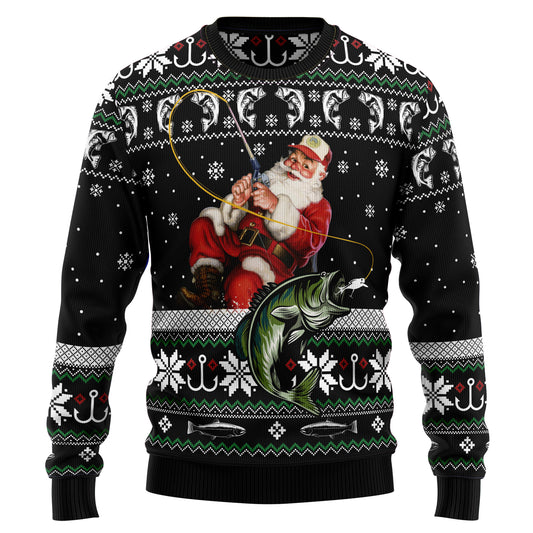 Santa Claus Fishing G51016 Ugly Christmas Sweater