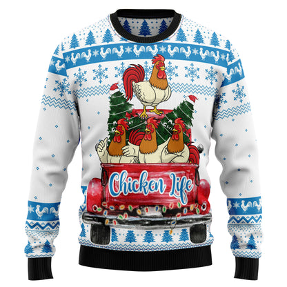 Chicken Life TG51026 Ugly Christmas Sweater
