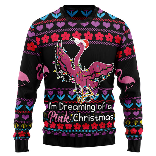 Flamingo Pink Christmas T2210 Ugly Christmas Sweater