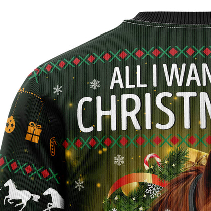 Horse All I Need For Christmas TY2710 Ugly Christmas Sweater