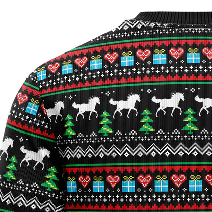 Horse Christmas Tree HZ102103 Ugly Christmas Sweater