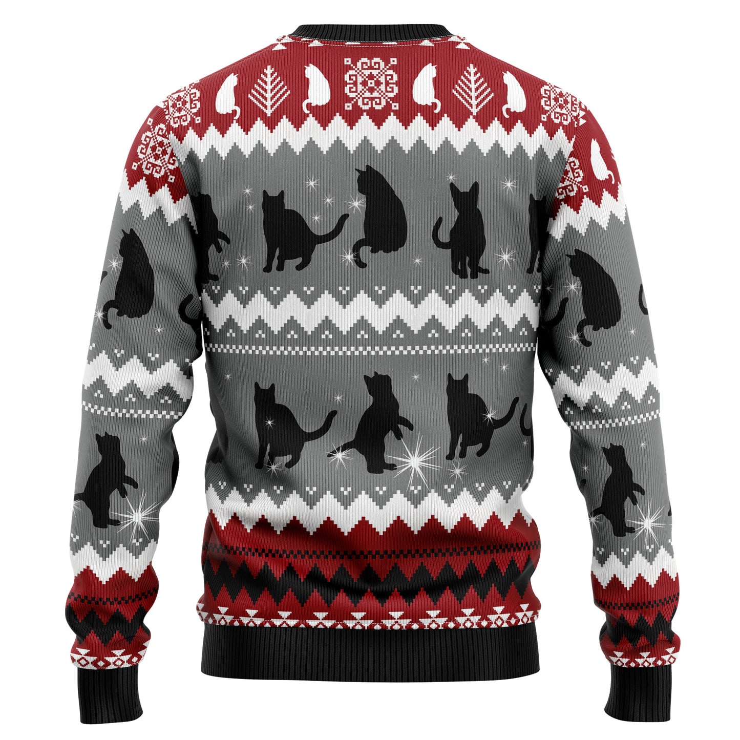 Black Cat Tree Killer T1911 Ugly Christmas Sweater