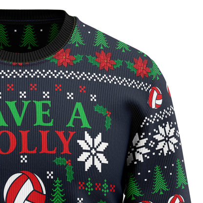 Holly Volley Volleyball HZ102615 Ugly Christmas Sweater