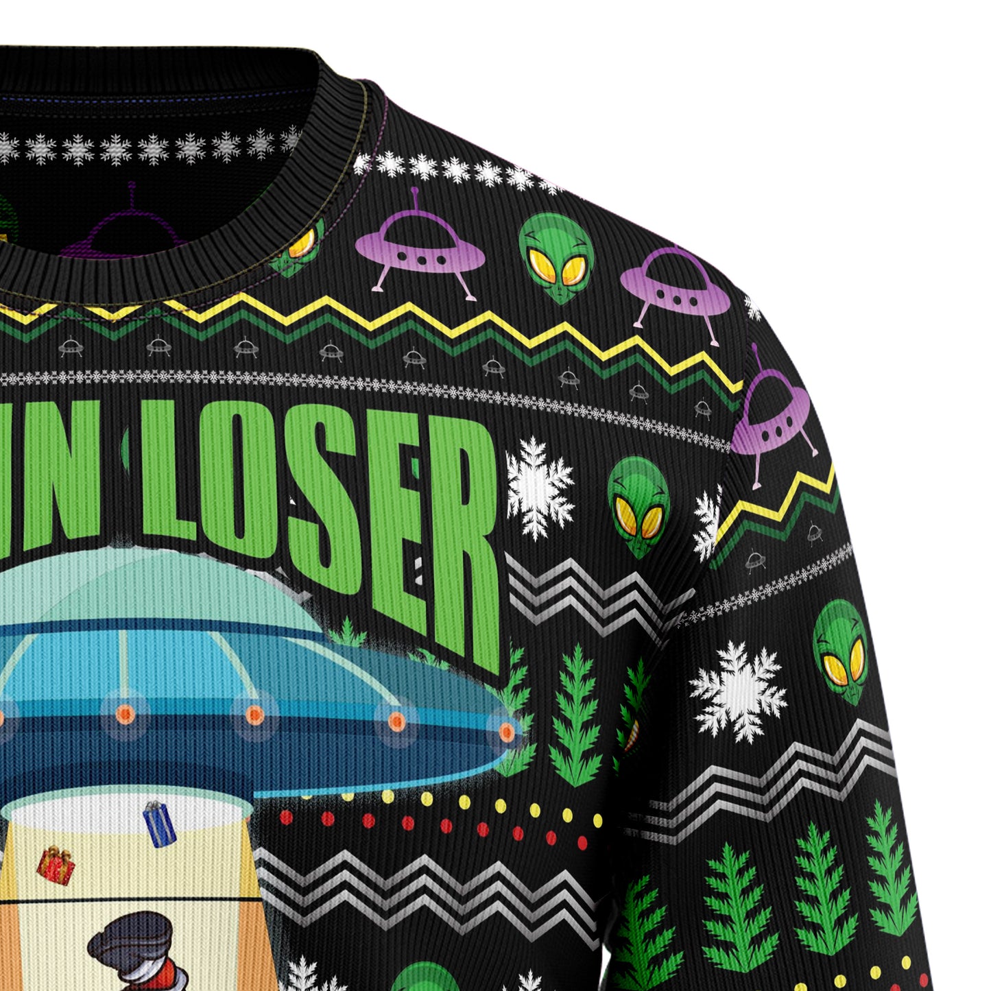 Alien Get In Loser TY1310 Ugly Christmas Sweater