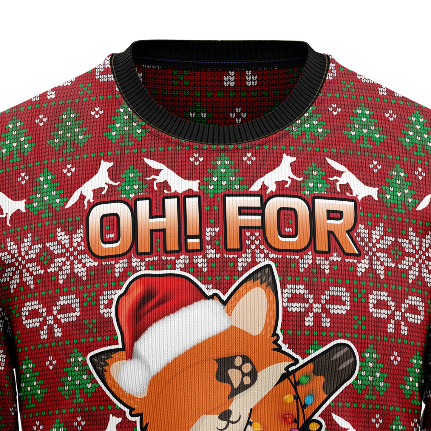 Oh For Fox Sake HT021103 Ugly Christmas Sweater