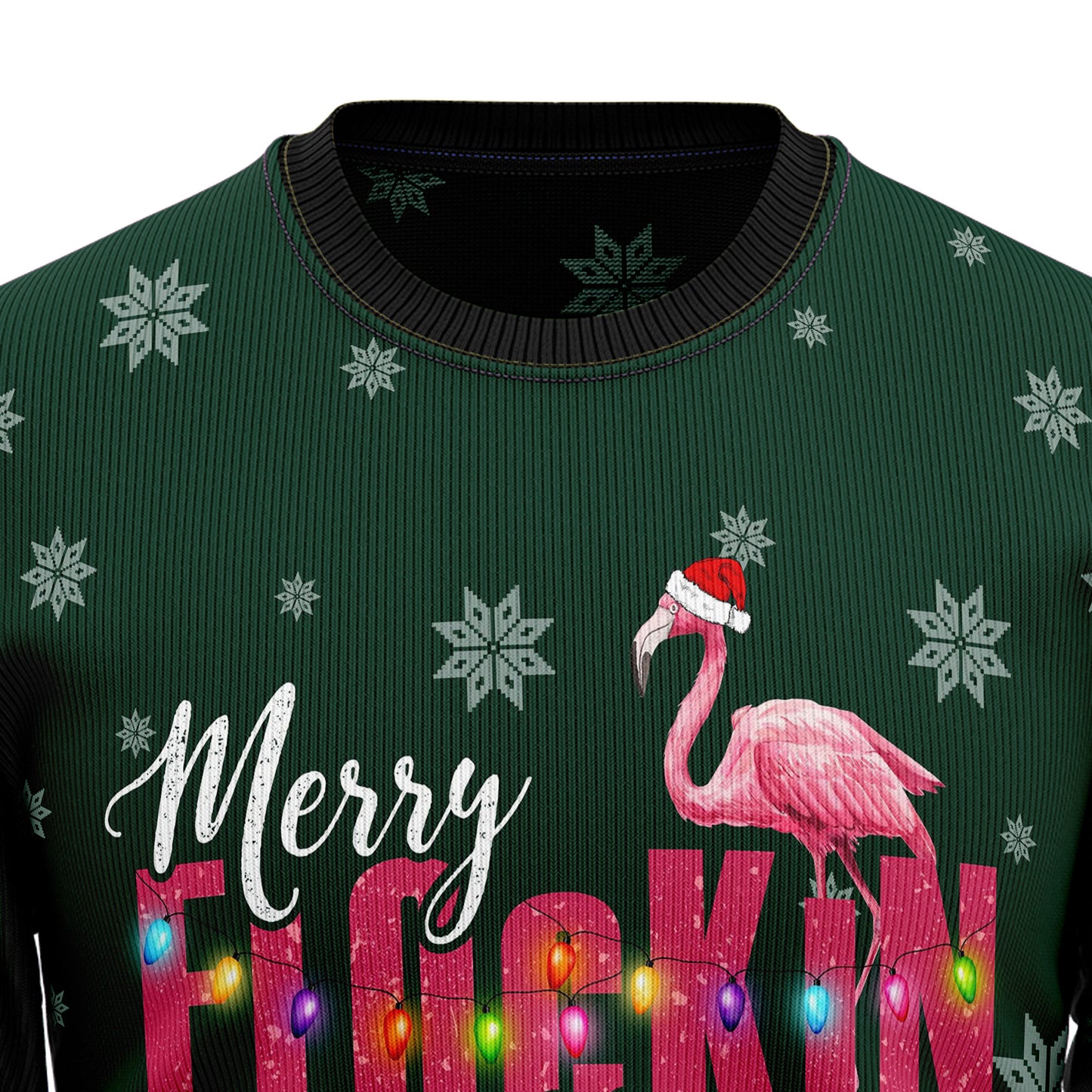 Flamingo Merry Flockin Christmas TY1610 Ugly Christmas Sweater