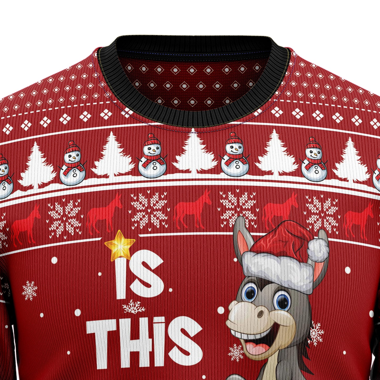 Is This Jolly Enough Donkey G51026 Ugly Christmas Sweater