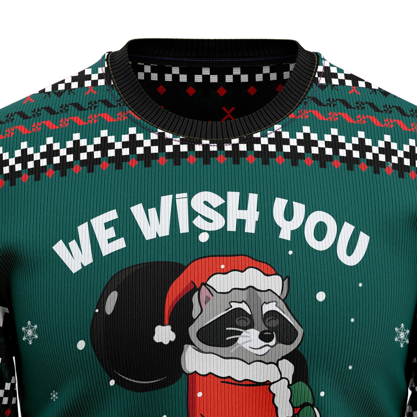 Raccoon Trashy Christmas T2810 Ugly Christmas Sweater