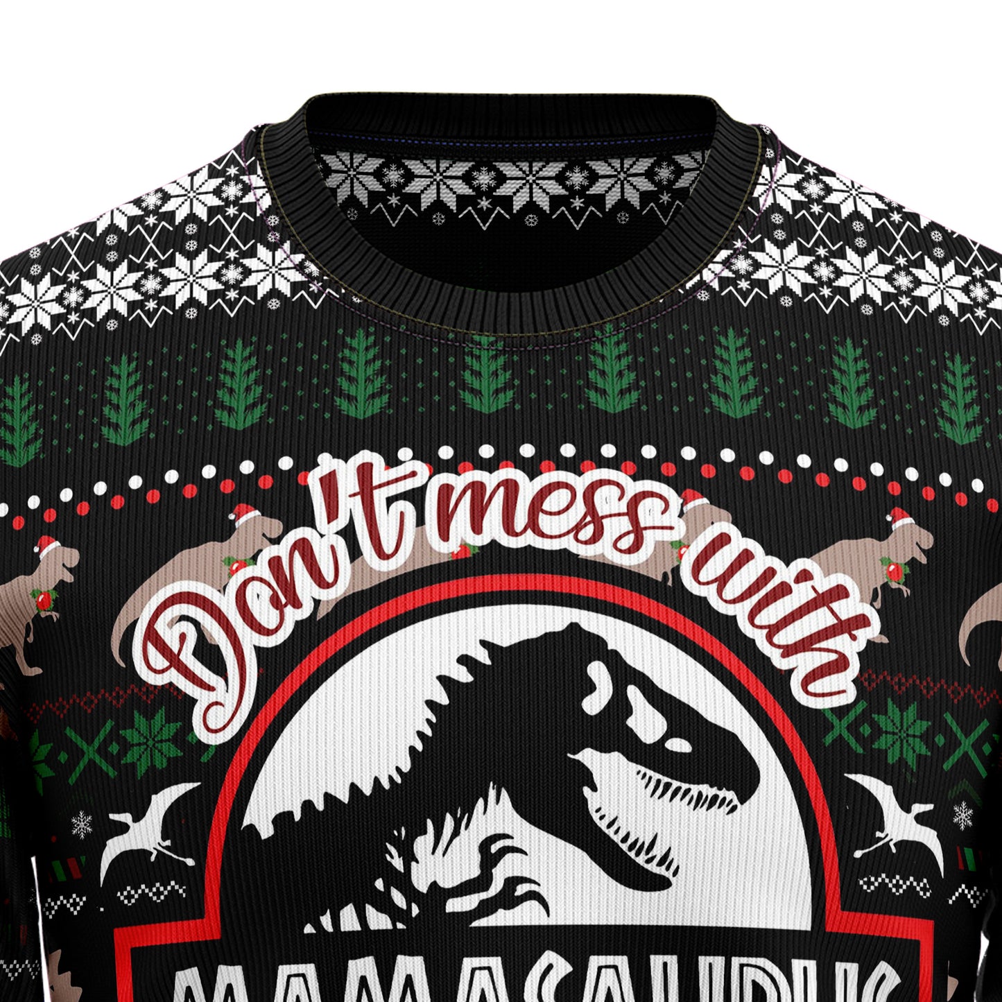 Dinosaur Mamasaurus TY289 Ugly Christmas Sweater