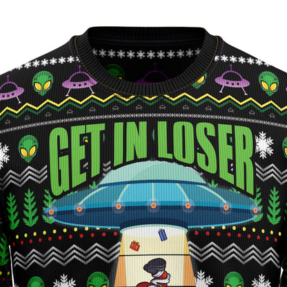 Alien Get In Loser TY1310 Ugly Christmas Sweater