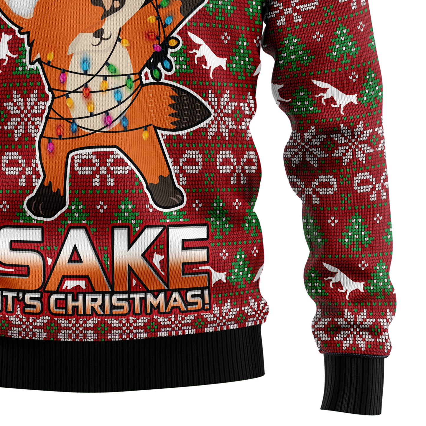 Oh For Fox Sake HT021103 Ugly Christmas Sweater