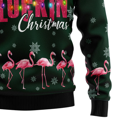 Flamingo Merry Flockin Christmas TY1610 Ugly Christmas Sweater