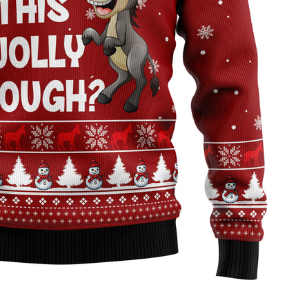 Is This Jolly Enough Donkey G51026 Ugly Christmas Sweater