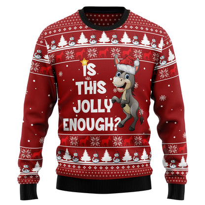 Is This Jolly Enough Donkey G51026 Ugly Christmas Sweater