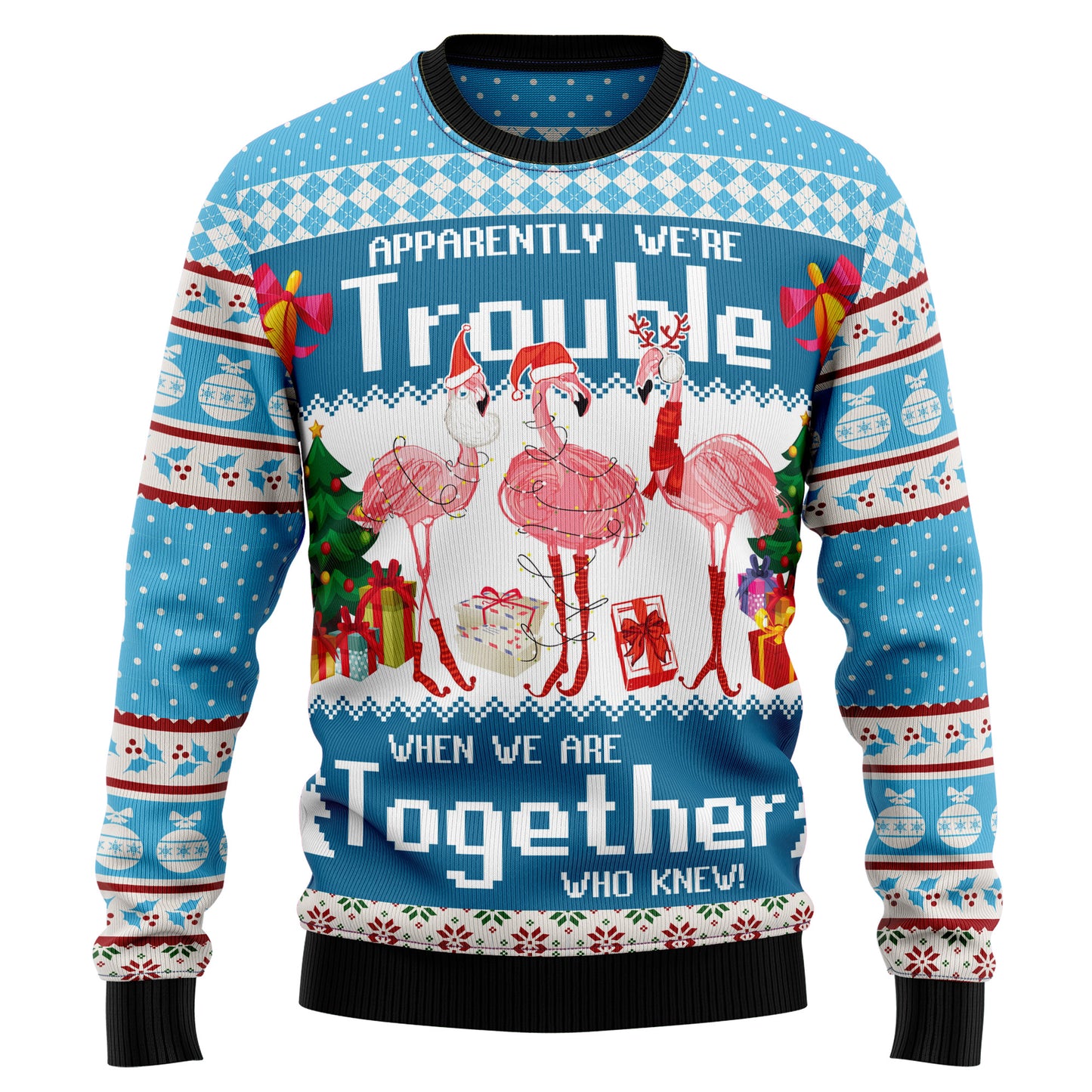 Flamingo Together D0210 Ugly Christmas Sweater