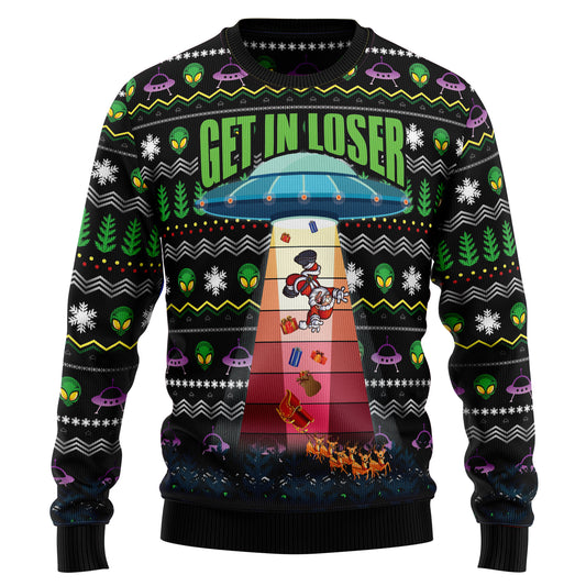 Alien Get In Loser TY1310 Ugly Christmas Sweater