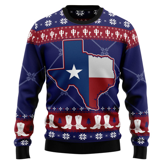 Texas Map Symbols Pattern T289 Ugly Christmas Sweater