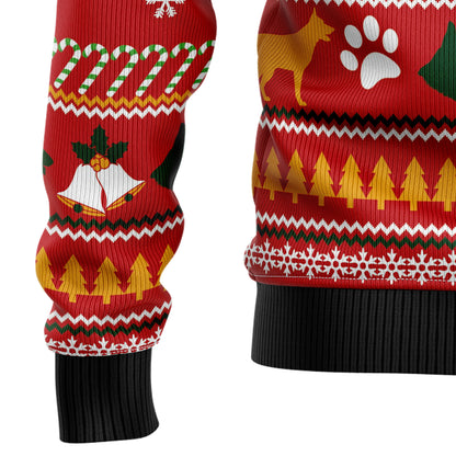 German Shepherd Waiting For Christmas G51026 Ugly Christmas Sweater