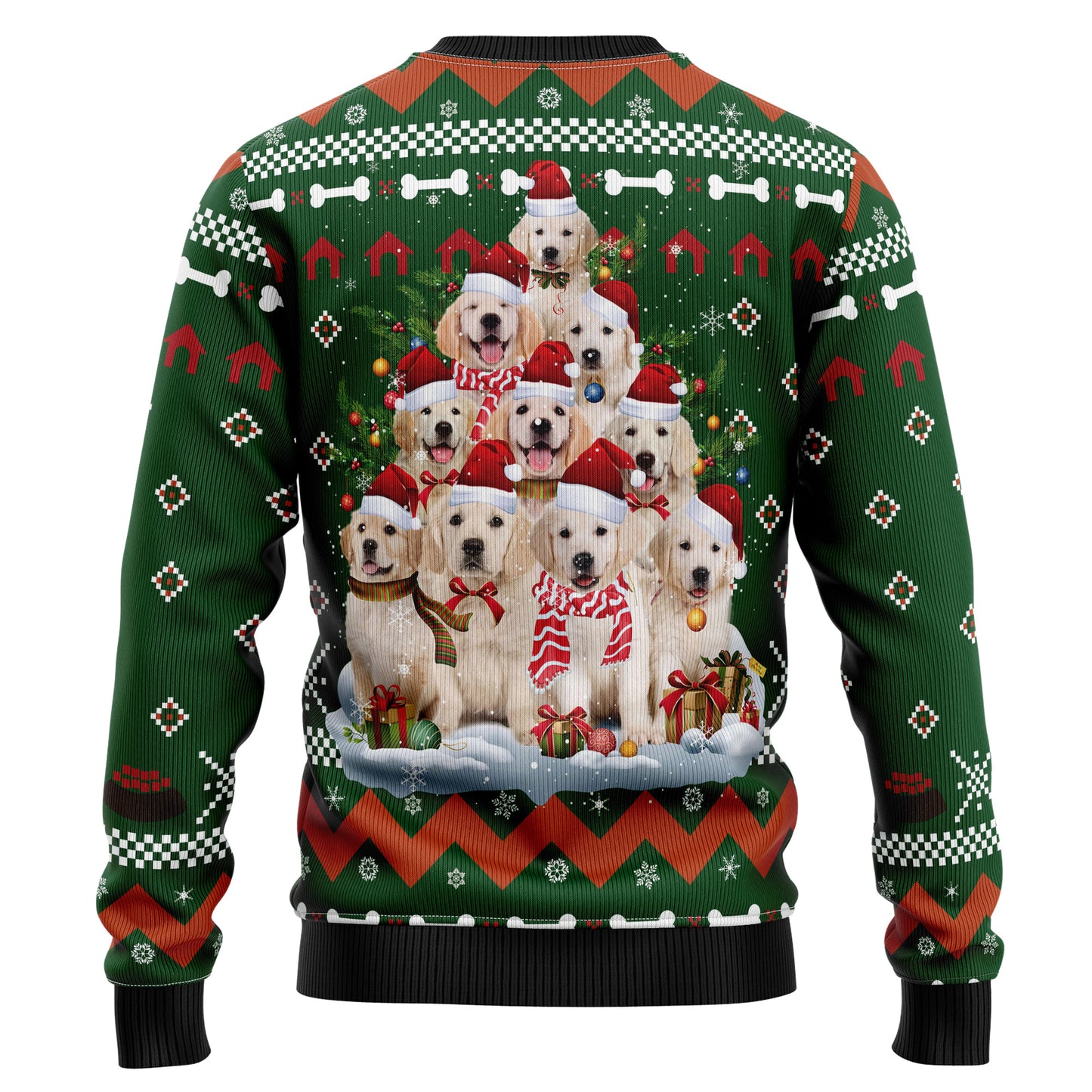 Golden Retriever Pine Tree T249 Ugly Christmas Sweater