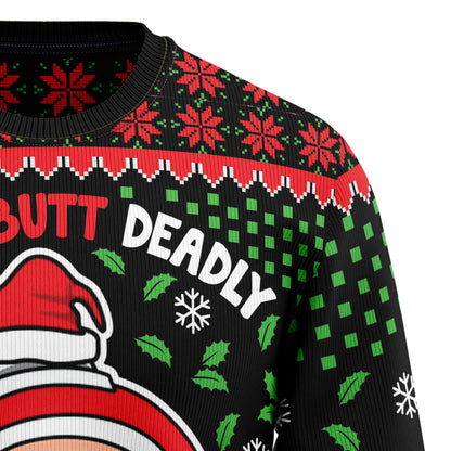 Funny Silent Butt Deadly Santa HT101223 Ugly Christmas Sweater