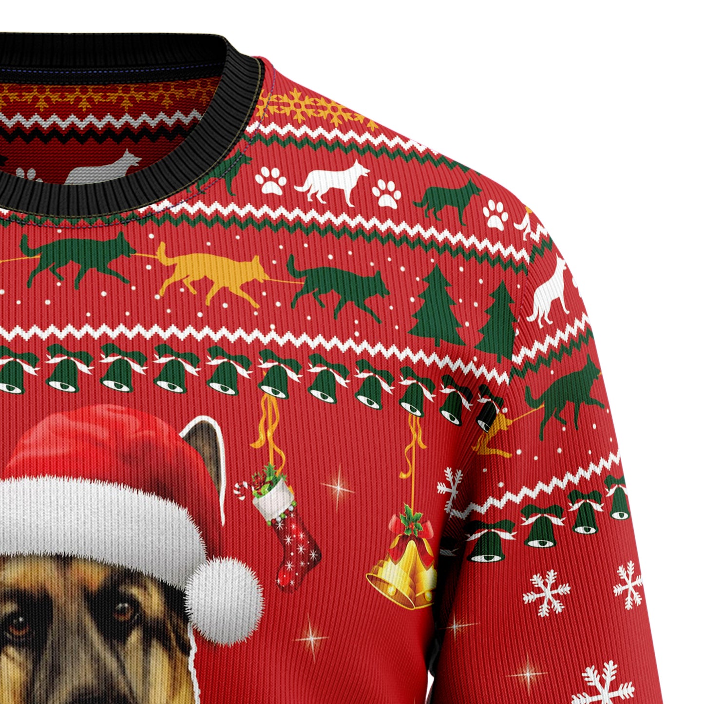 German Shepherd Waiting For Christmas G51026 Ugly Christmas Sweater