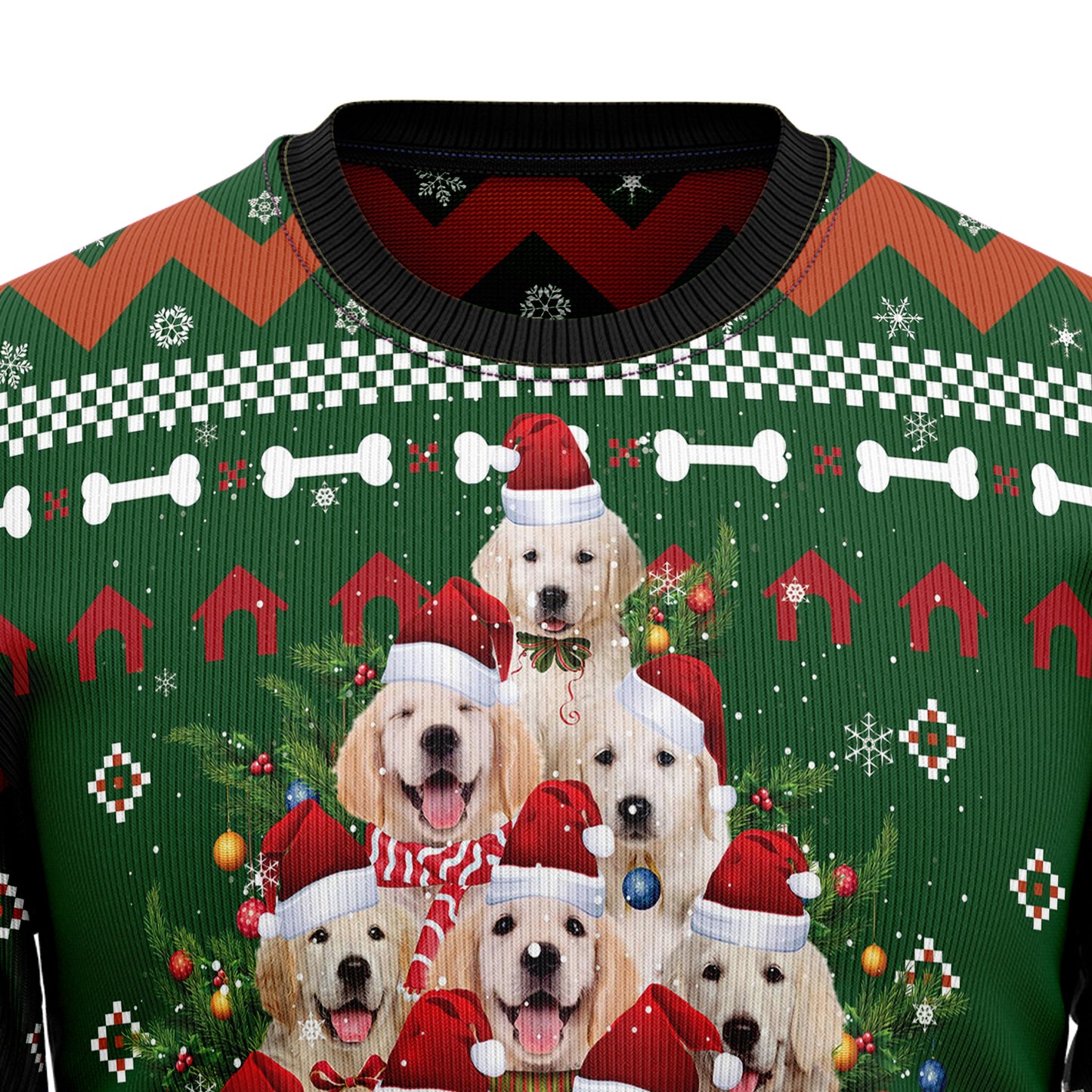 Golden Retriever Pine Tree T249 Ugly Christmas Sweater