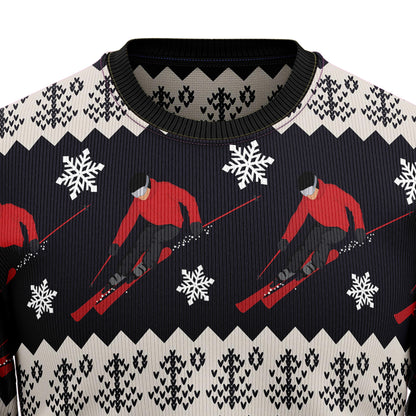 Skiing Christmas T810 Ugly Christmas Sweater